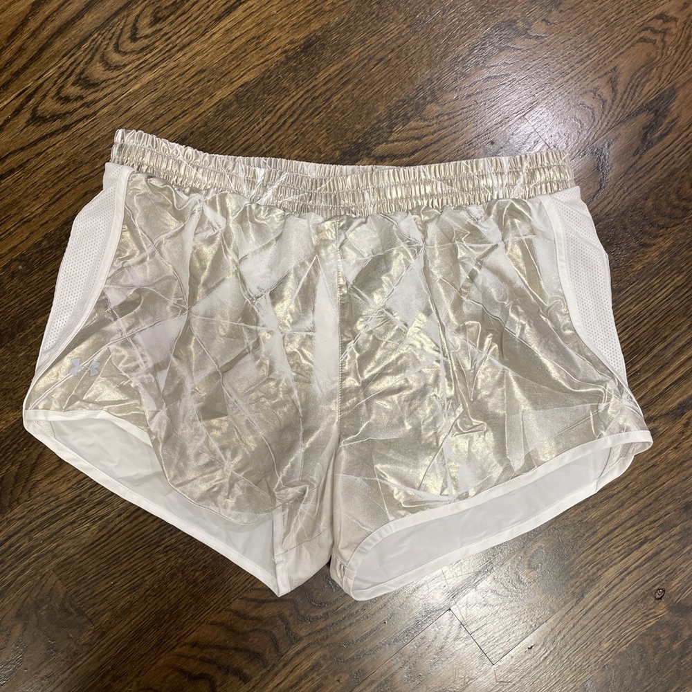 Under Armour Women's Metallic Gold Shorts